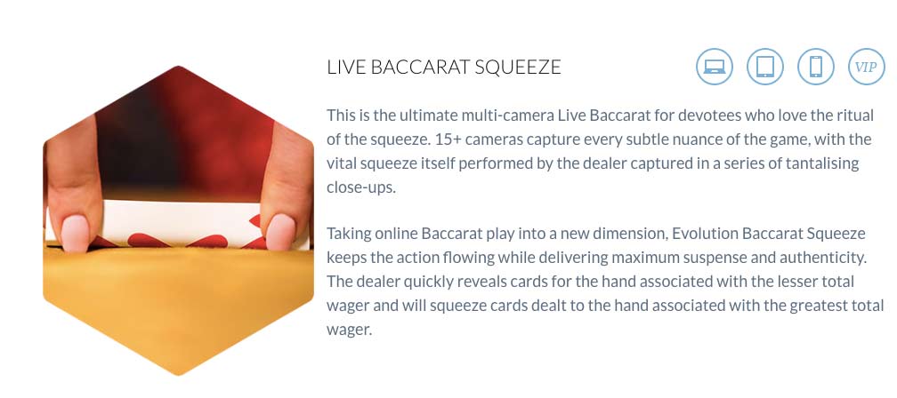 Live Baccarat Squeeze